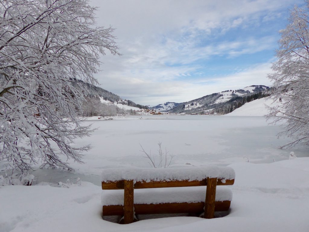 Schwarzsee winter wonderland Switzerland