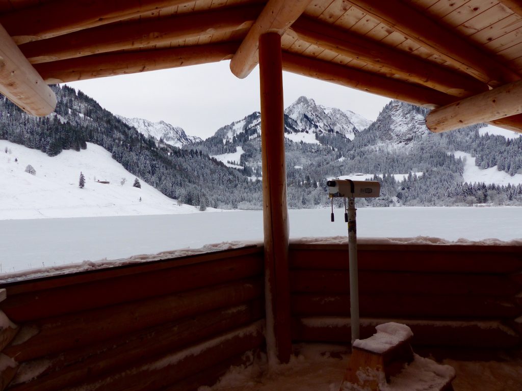 Schwarzsee winter wonderland Switzerland