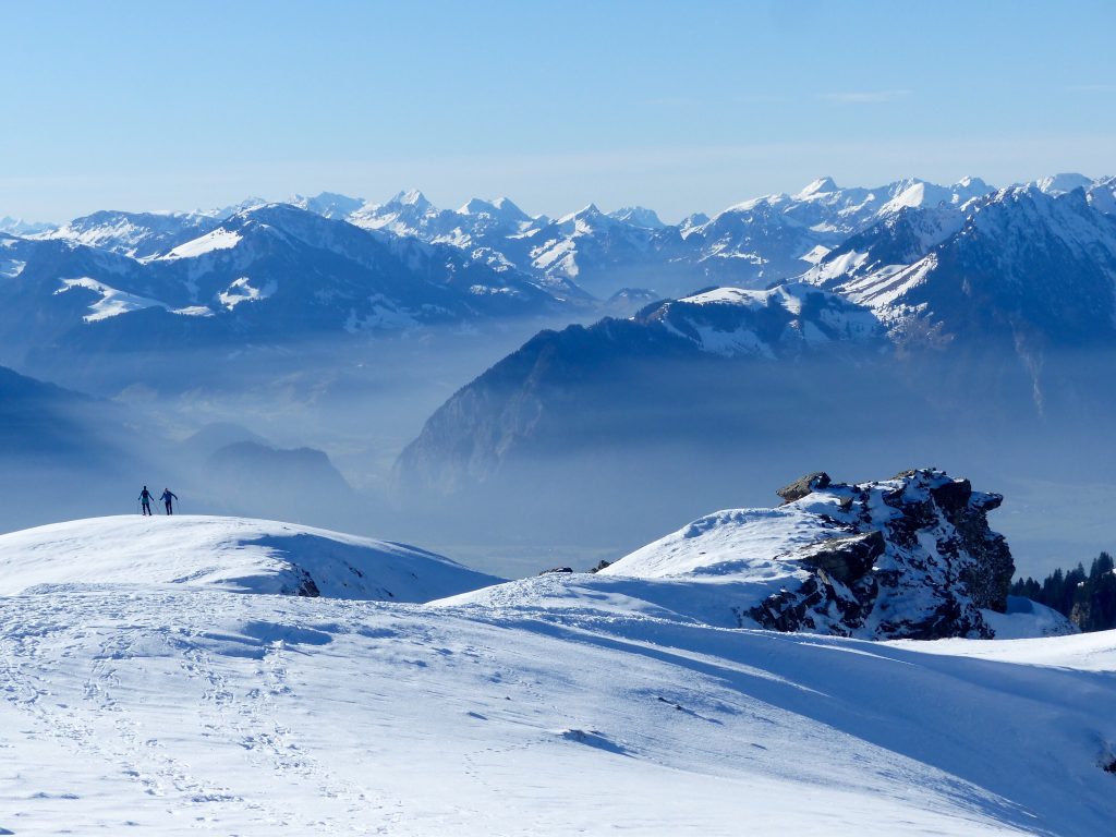 Winter walk Niederhorn Burgerfeldstand